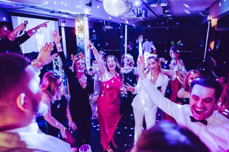 Festive nightclub-inspired Christmas party at Victoria Warehouse