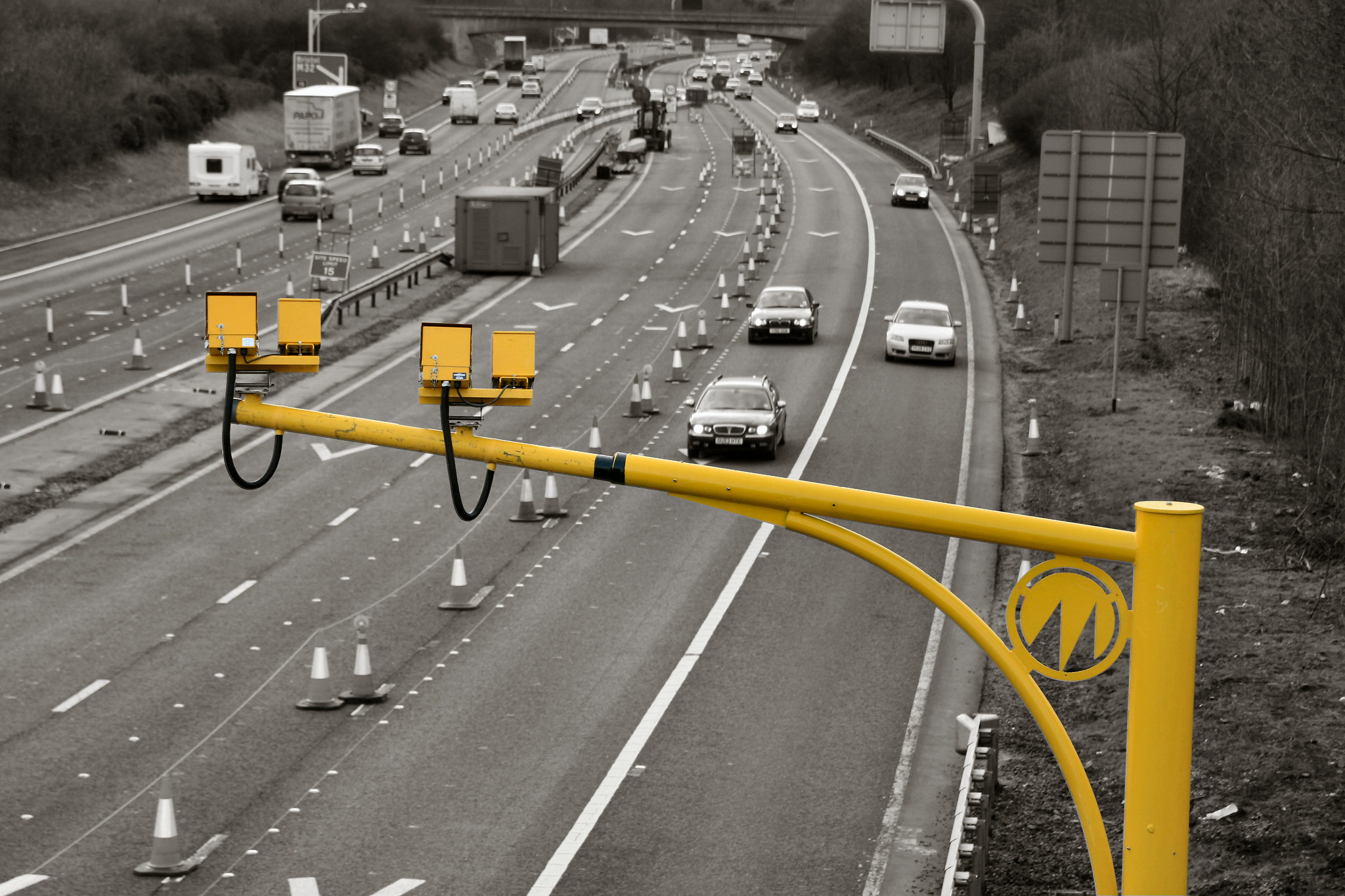 Speed cameras on motorway