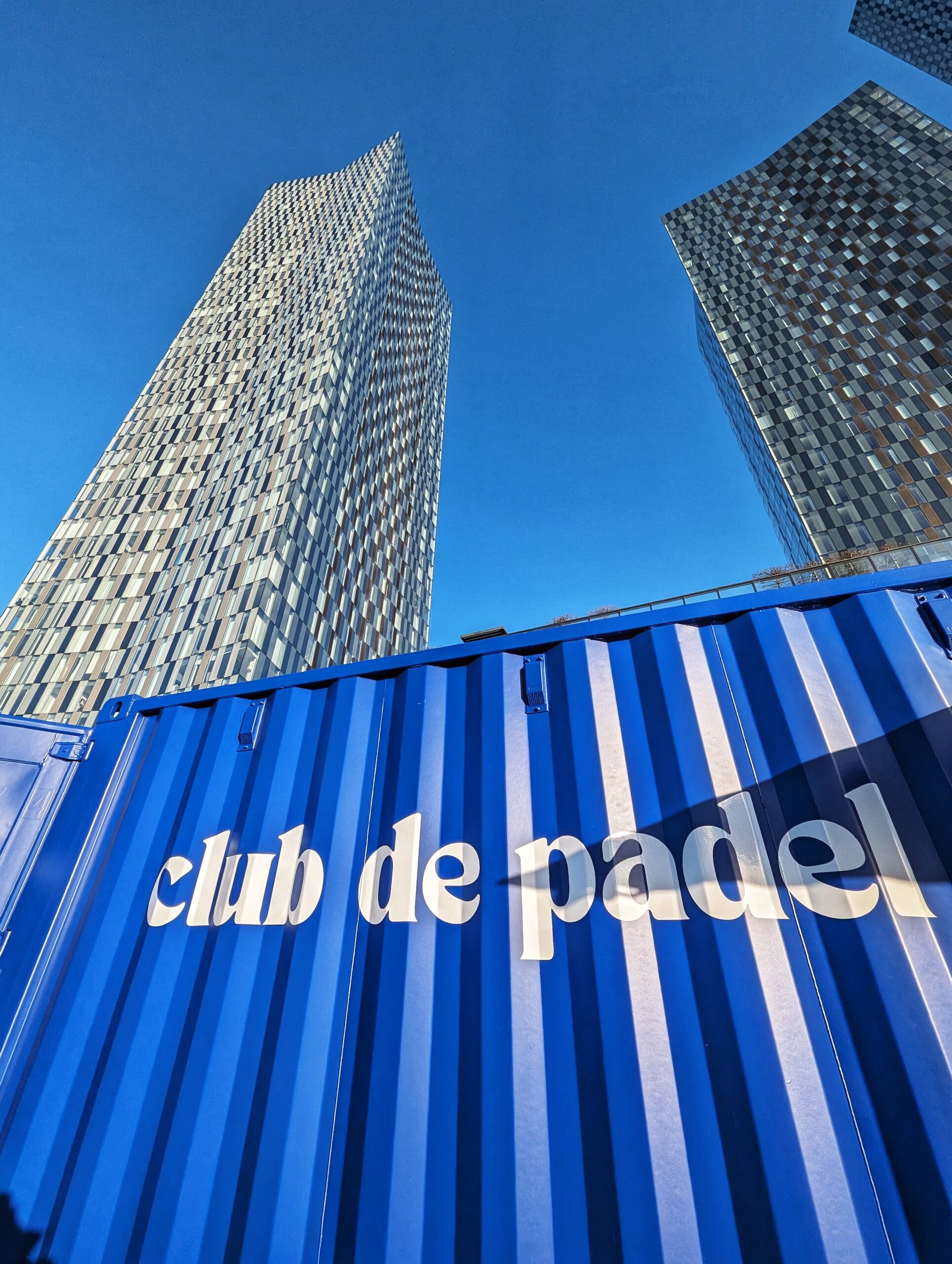 Club de Padel is at the foot of the Deansgate Square towers