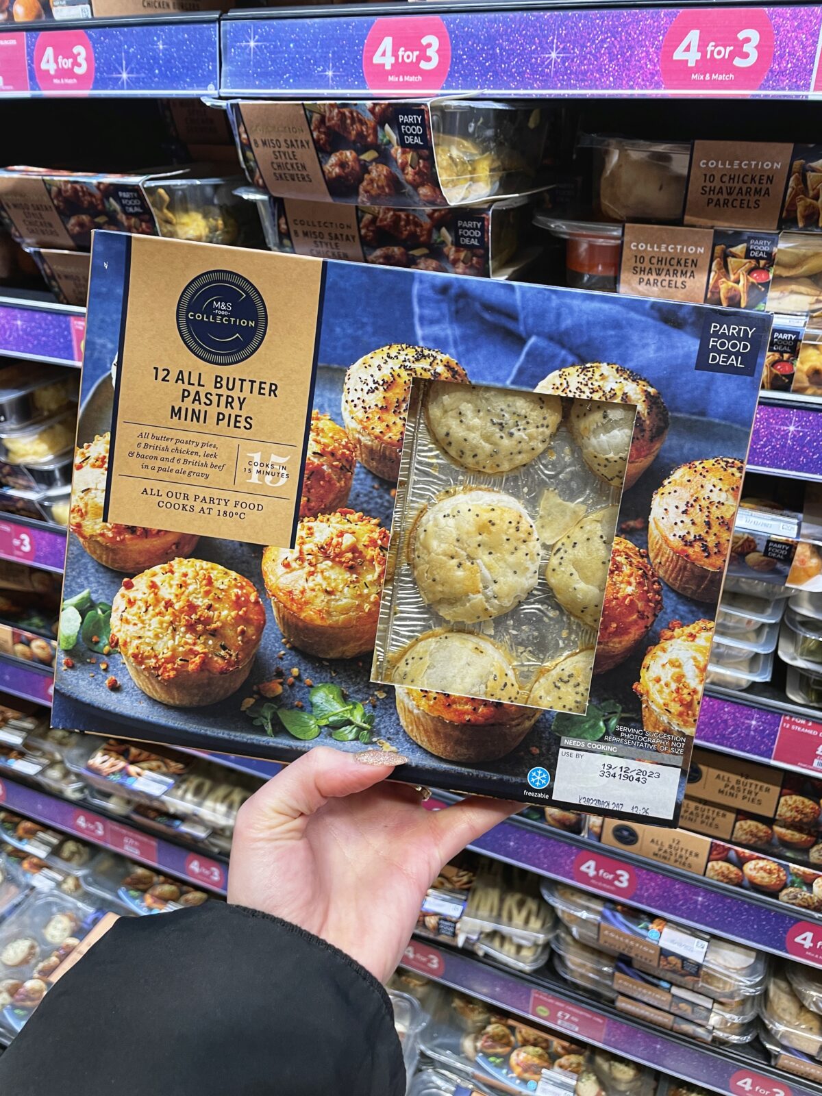 A selection of mini M&S pies this Christmas