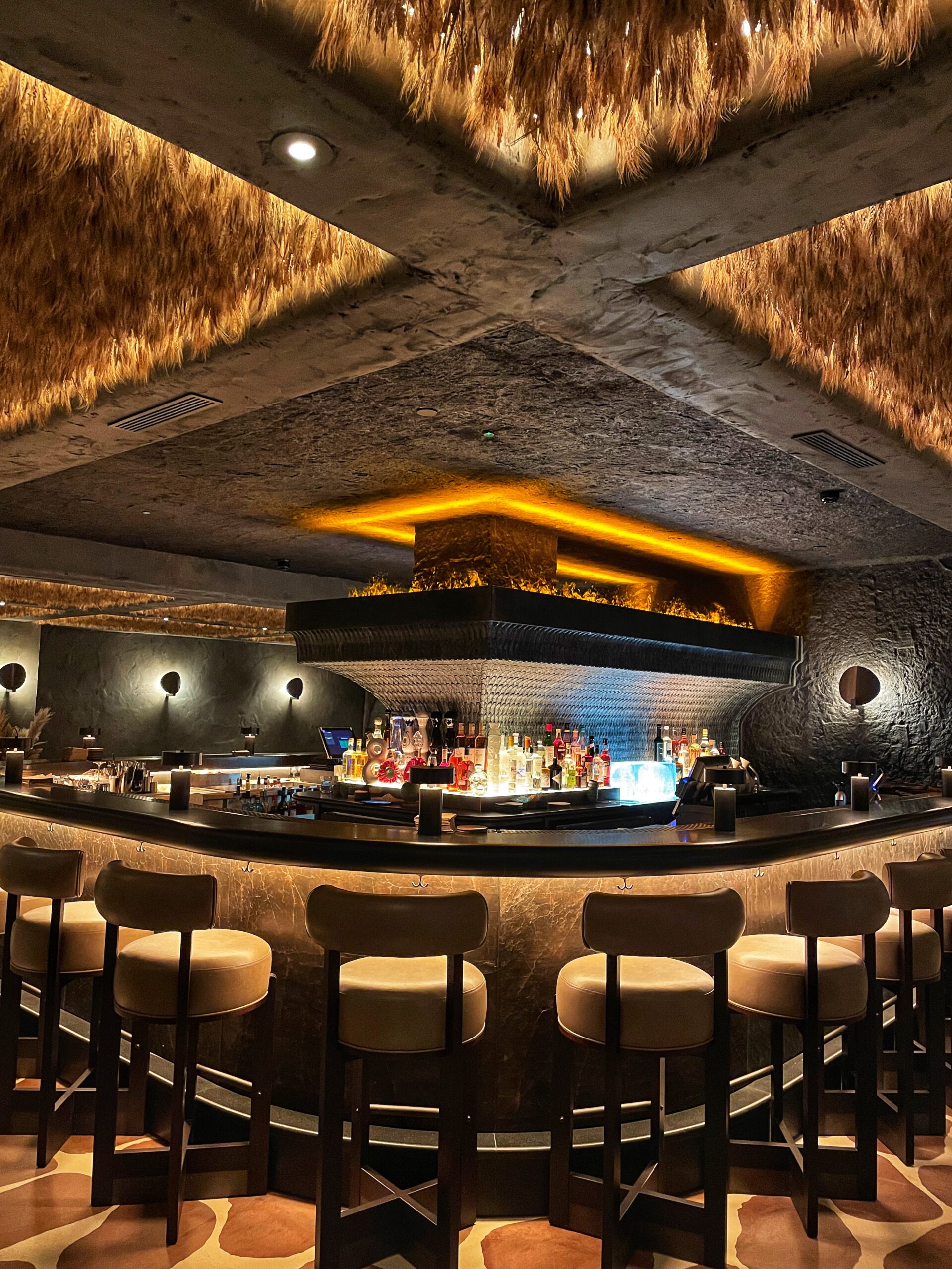 Inside Fenix's lavish bar area.