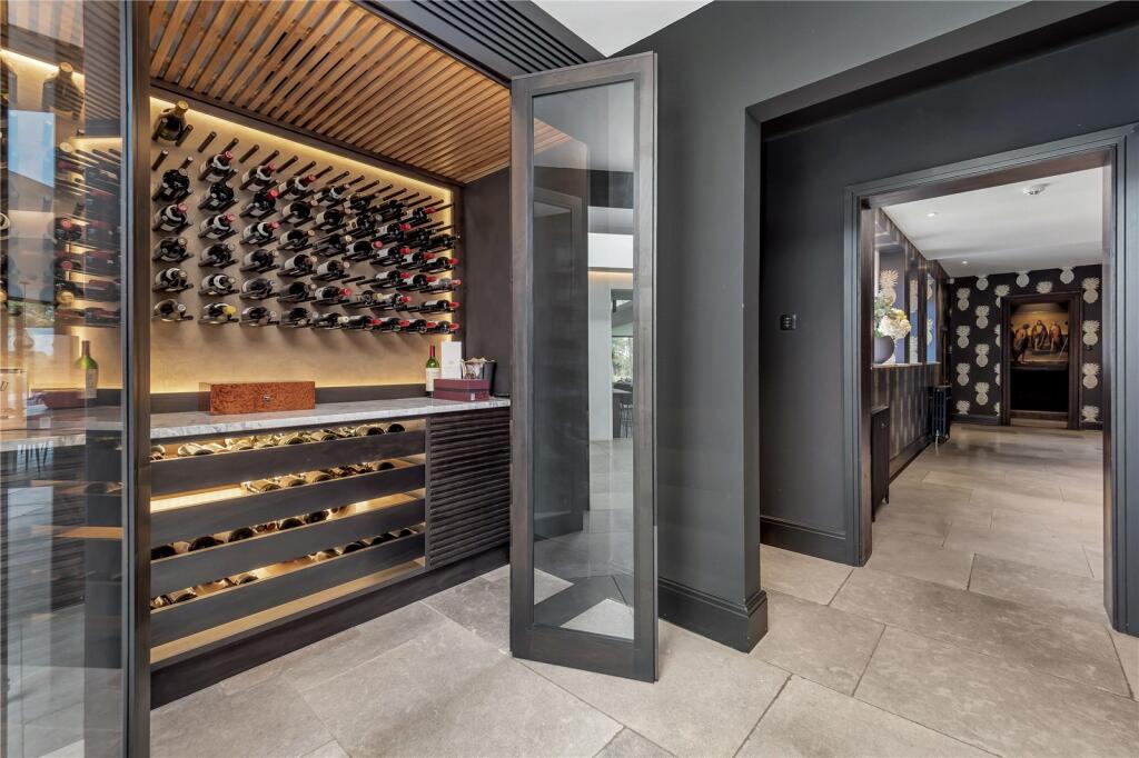 A temperature-controlled wine room in the Cheshire manor house