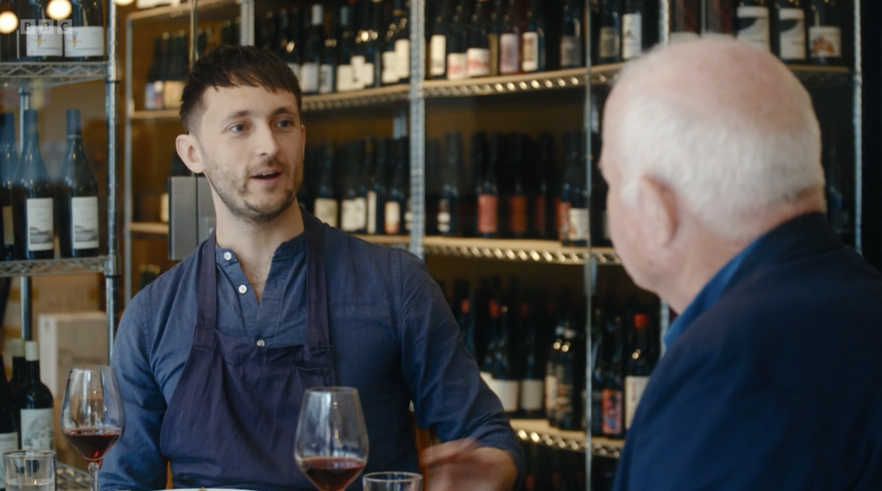 Higher Ground chef Joseph Otway chatting to Rick Stein in his Manchester episode of his new BBC series. Credit: BBC