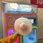 A candy floss vending machine in the Manchester Arndale