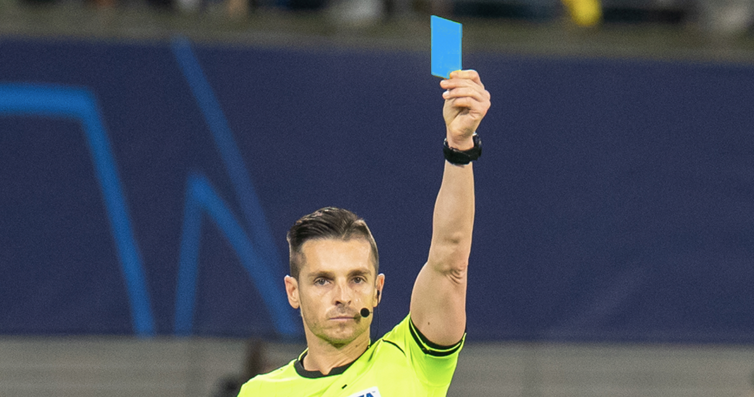 football to test blue cards for sin bins