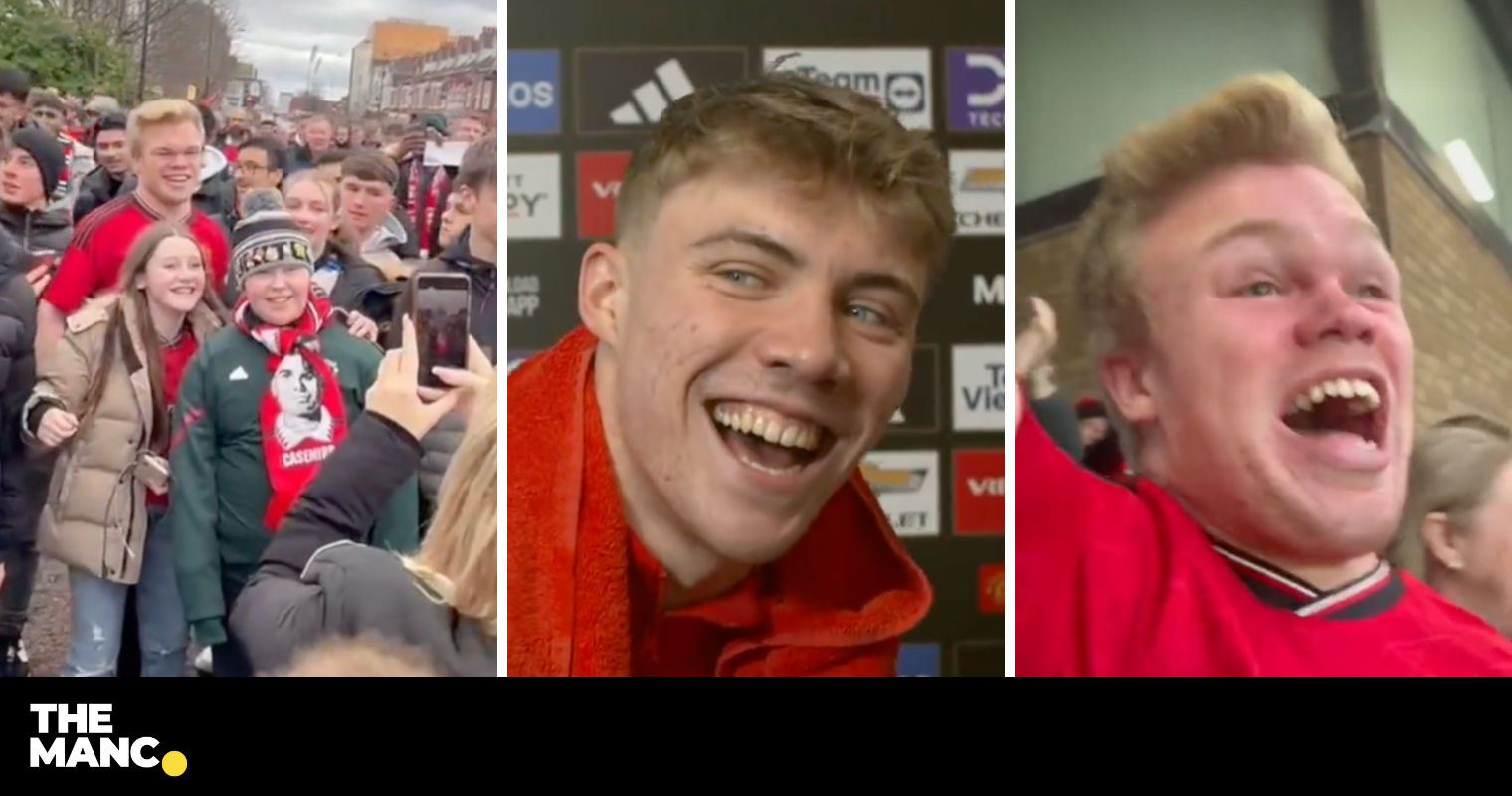Video of Rasmus Højlund 'lookalike' Sean Millis celebrating his