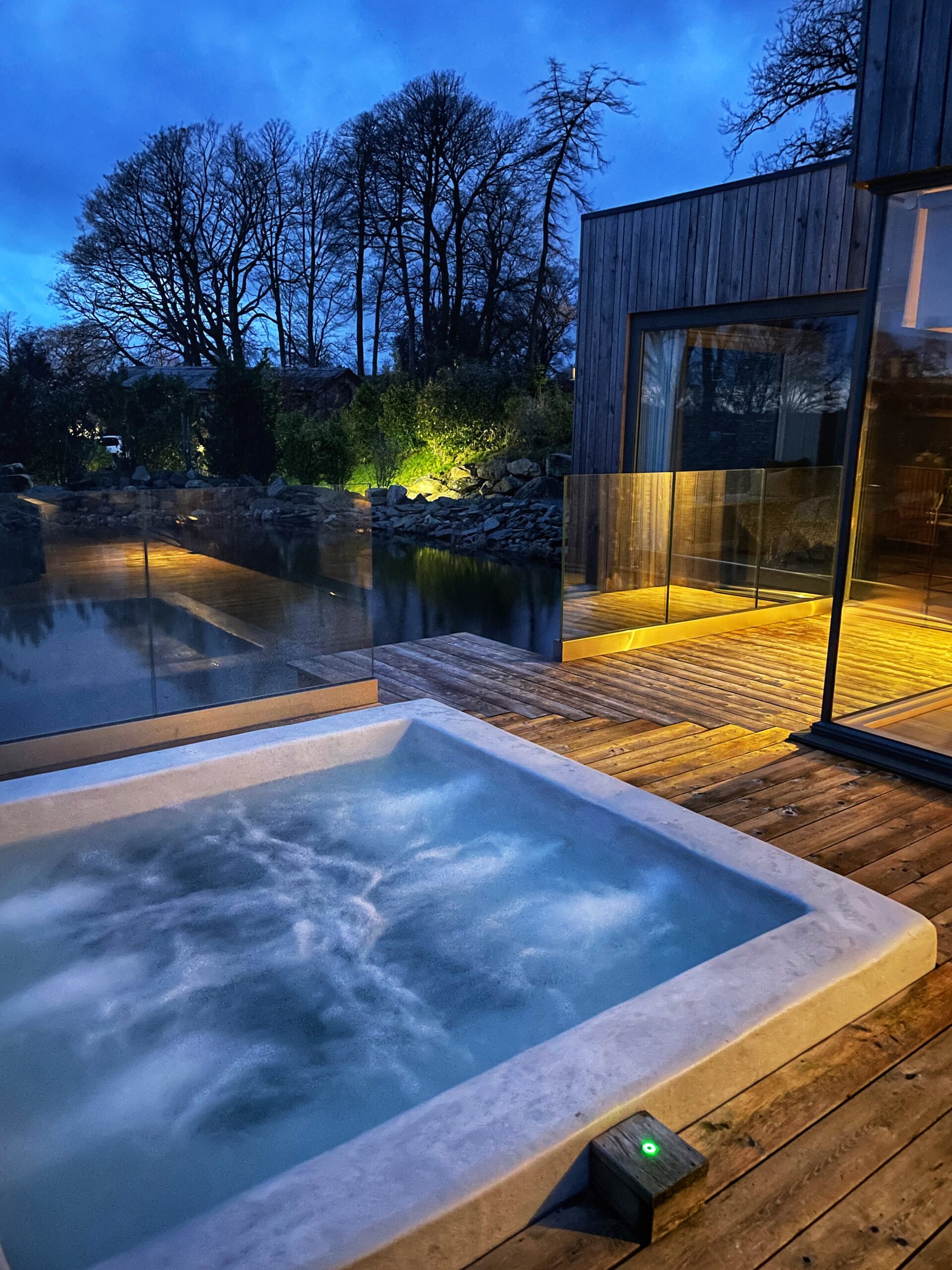 Spa Suites at The Gilpin have their own hot tubs on the decking. Credit: The Manc Group