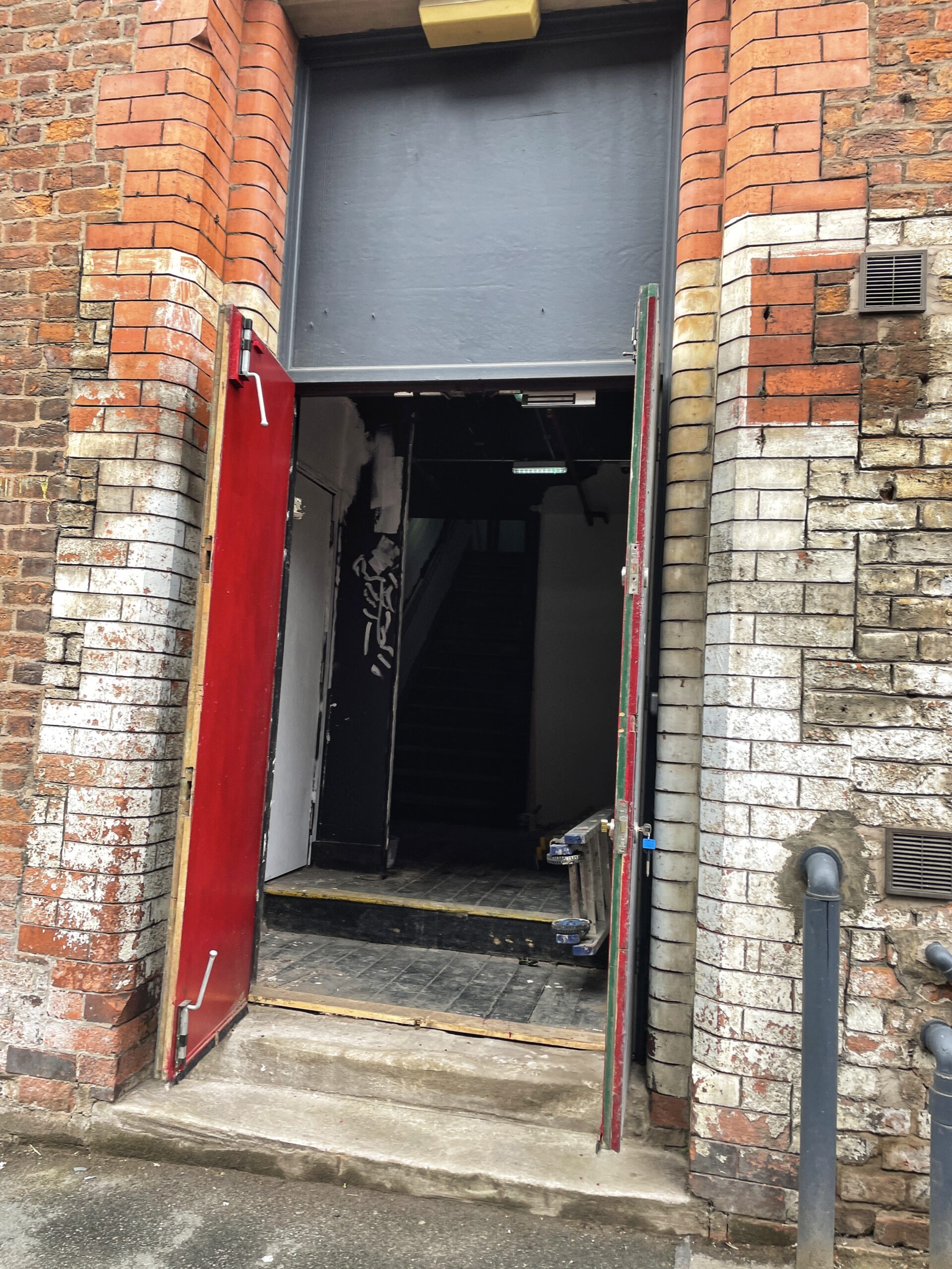 The entrance to Sankeys is now a fire escape. Credit: The Manc Group