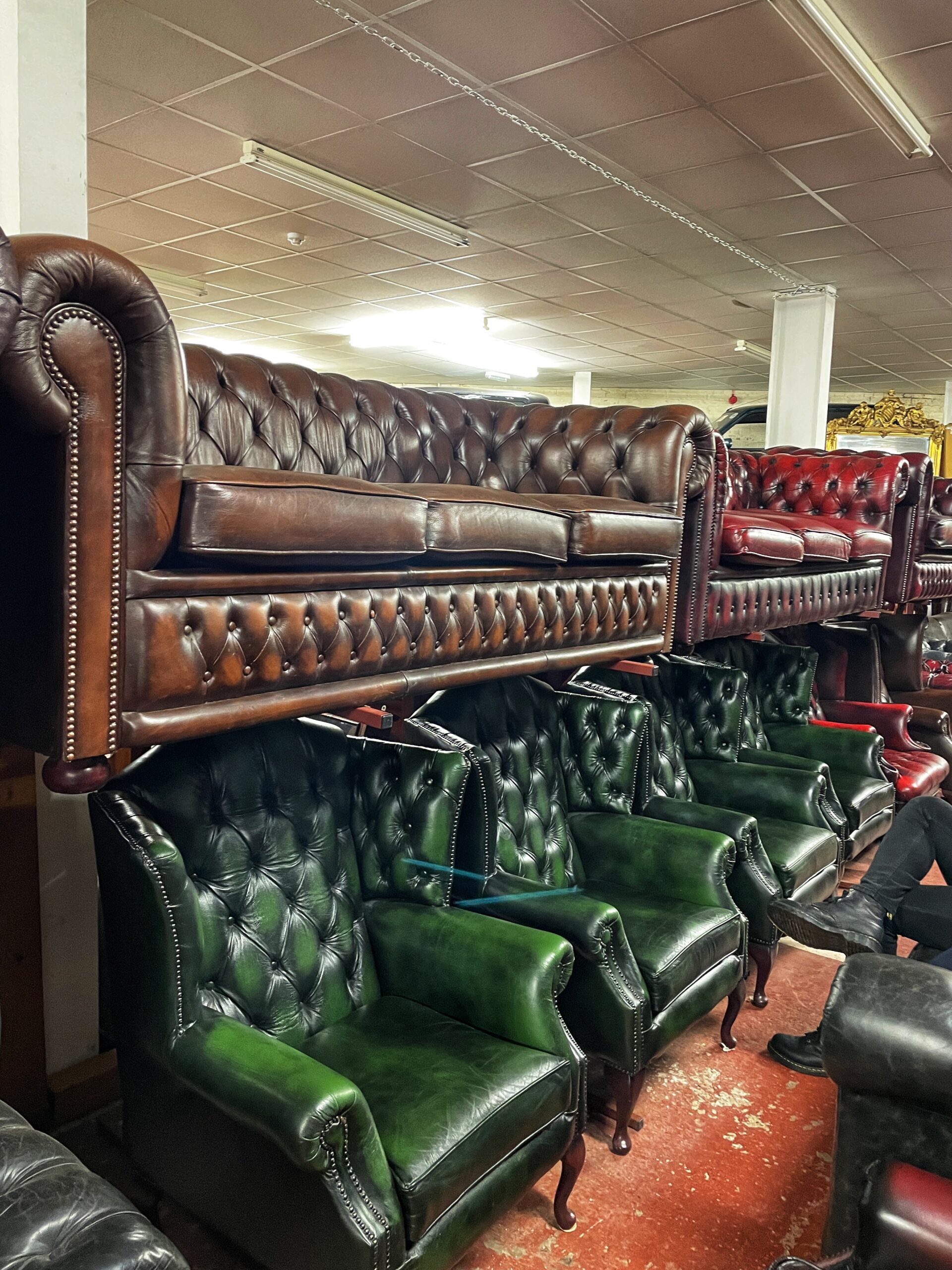 The stacks of Chesterfield sofas in Greater Manchester's antiques quarter