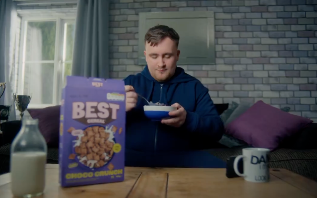 Luke Littler stars in TV advert for BEST cereal