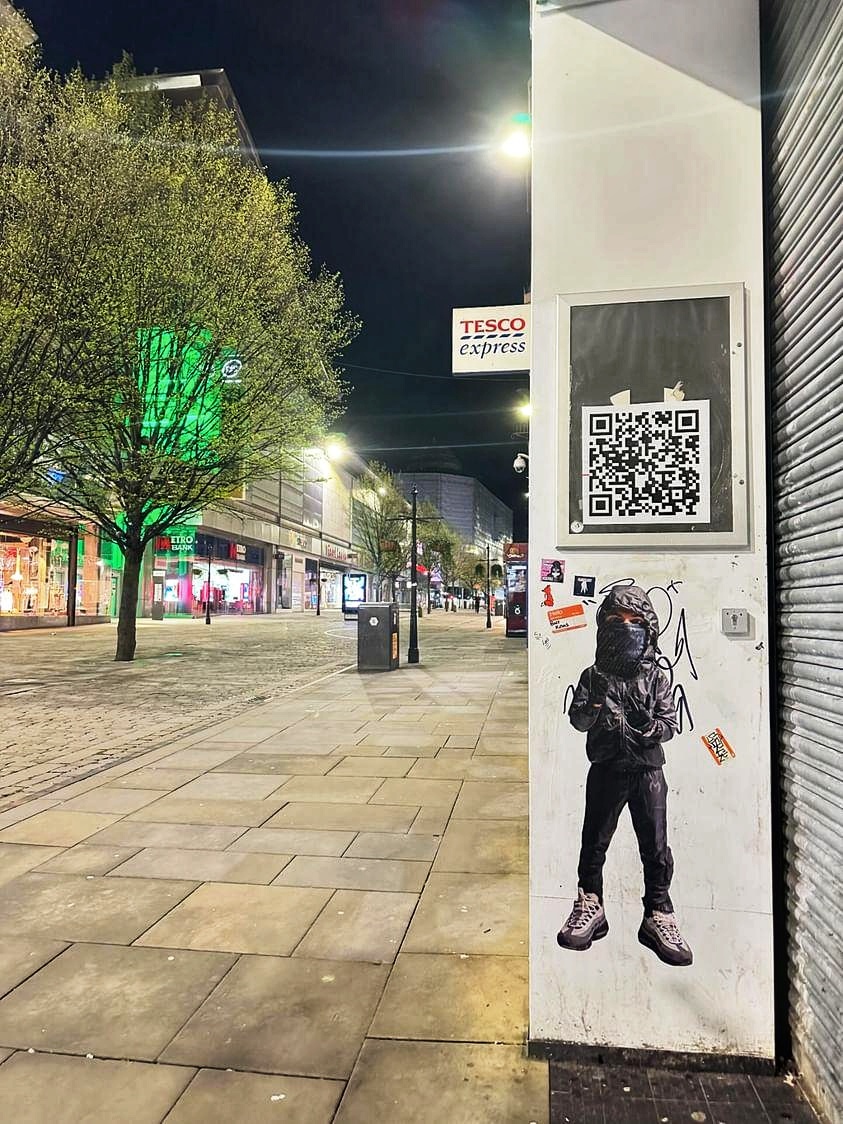 Meekz's 'Mini Me's' posters popped up around Manchester last week. Credit: Supplied, patternup.pu