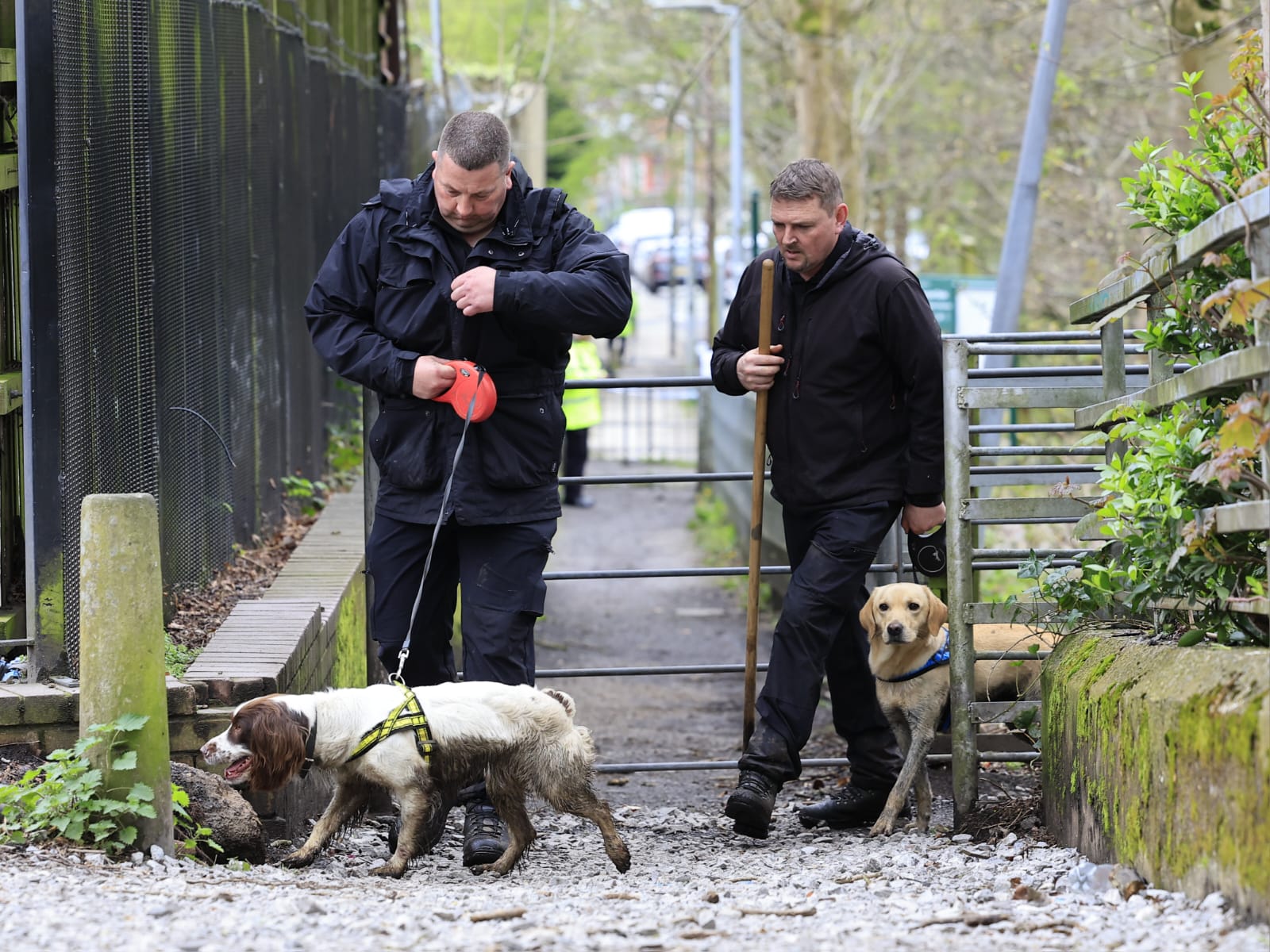 The scene at Kersal Wetlands after human remains were found.  Credit: GMP