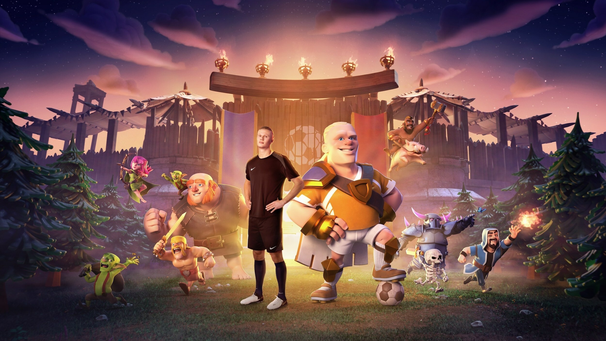 Erling Haaland in Clash of Clans mobile game