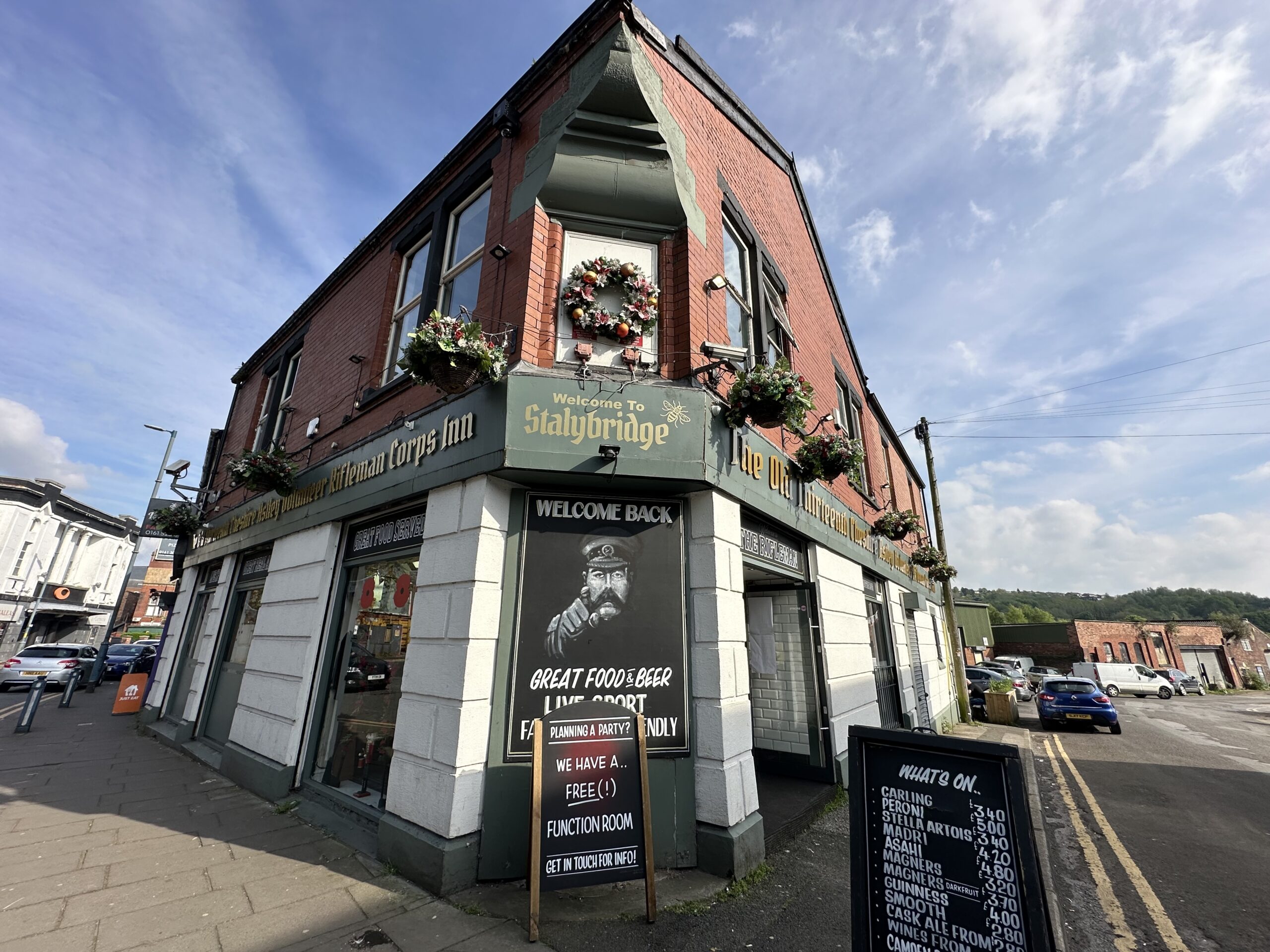 There are two Guinness World Record holding pubs side-by-side in Stalybridge - this is The Old Thirteenth Cheshire Astley Volunteer Rifleman Corps Inn