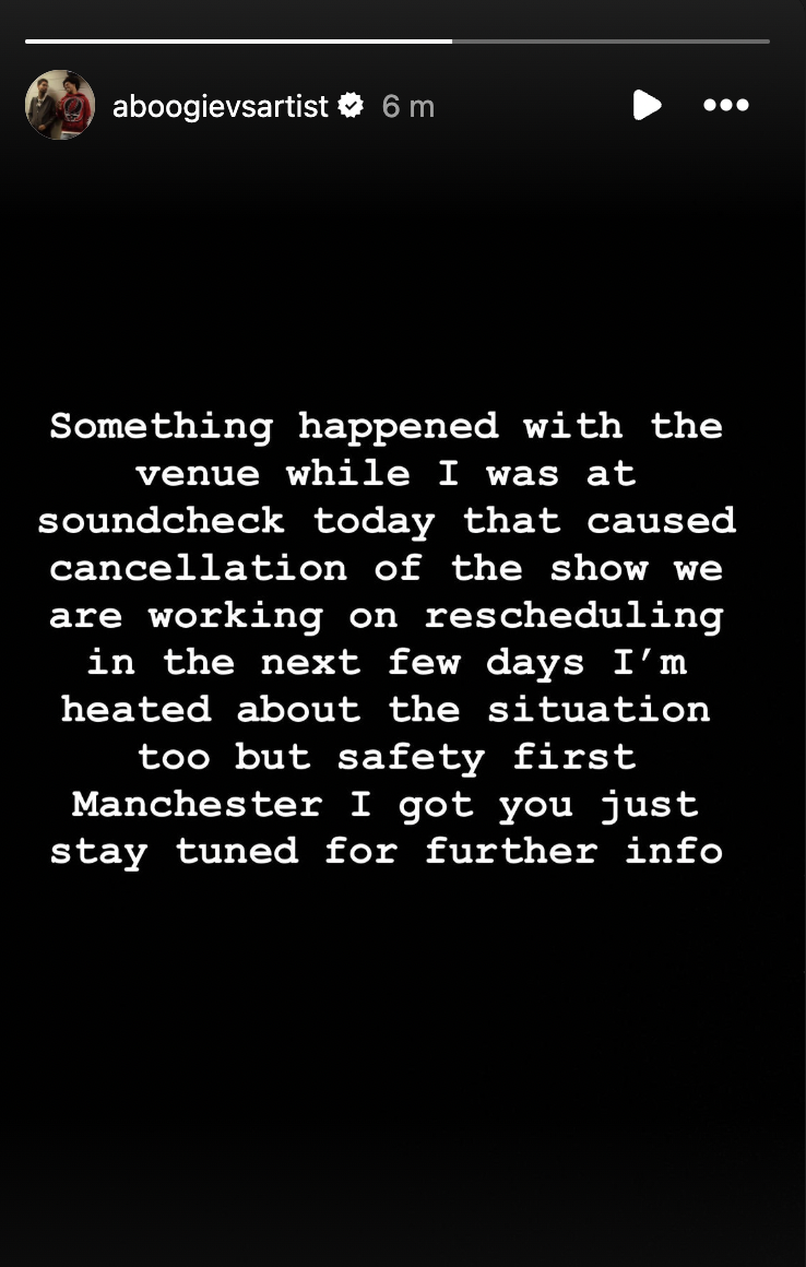A Boogie Wit Da Hoodie has released a statement after his Co-op Live gig was cancelled. Credit: The Manc Group
