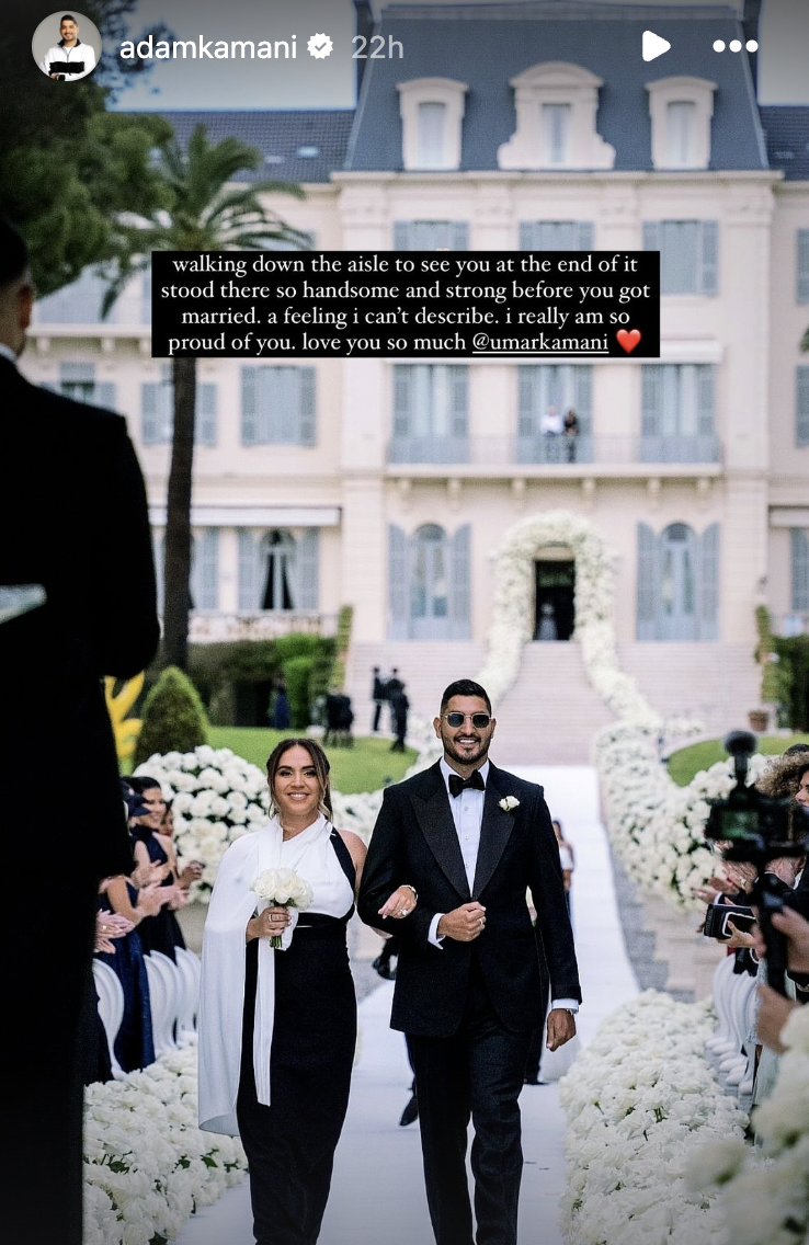 Adam Kamani's sweet message to his brother and PrettyLittleThing co-founder Umar on his wedding day