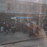 Queues forming in Manchester city centre after Altrincham tram services were suspended. Credit: The Manc Group