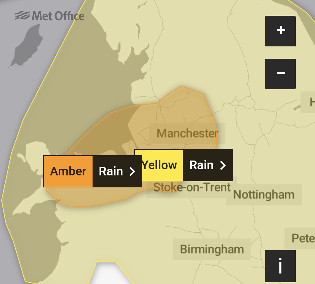 Manchester has been placed under an amber weather alert for heavy rain. Credit: The Manc Group