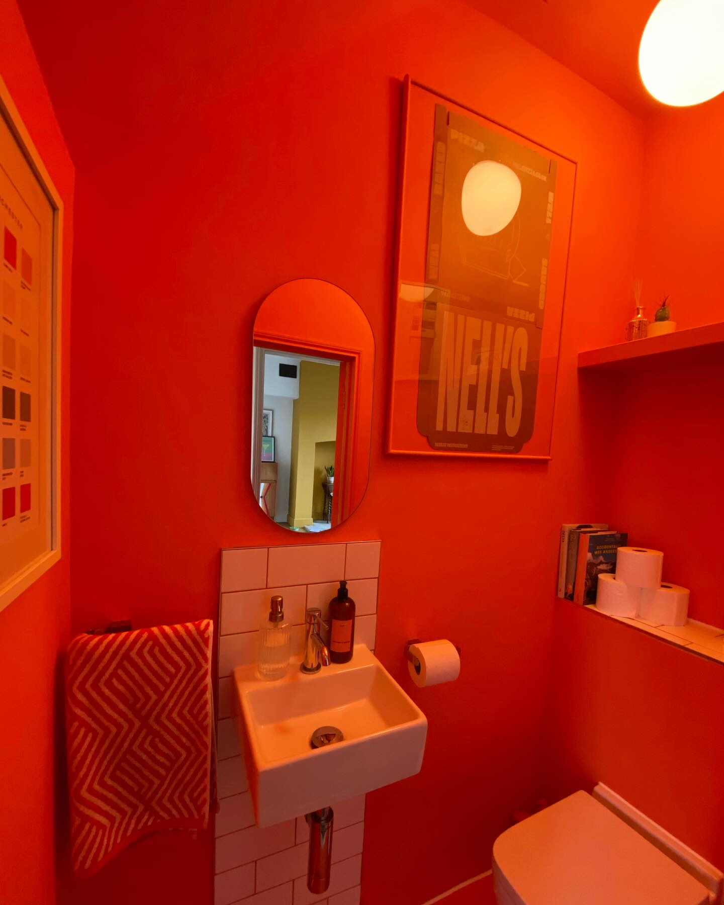 A man has recreated the loos at Nell's in his own home. Credit: Instagram, @hattathome