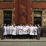 Tom Barnes and the Skof team outside the restaurant. Credit: Cristian Barnett.