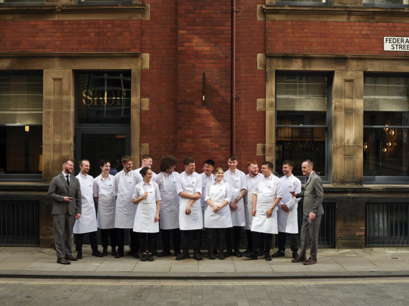 Tom Barnes and the Skof team outside the restaurant. Credit: Cristian Barnett.