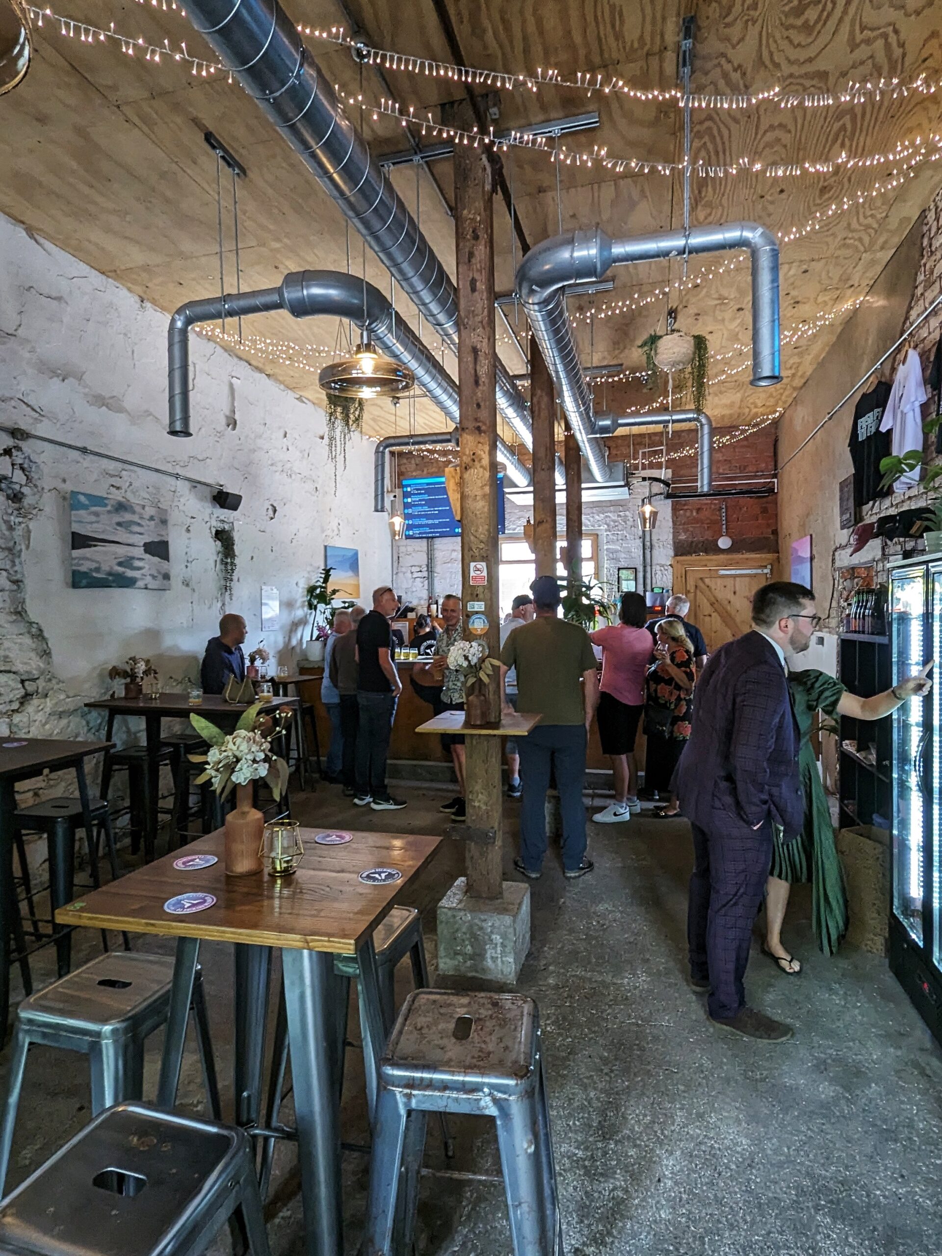 Insdie Rivington Brewing Co's taproom