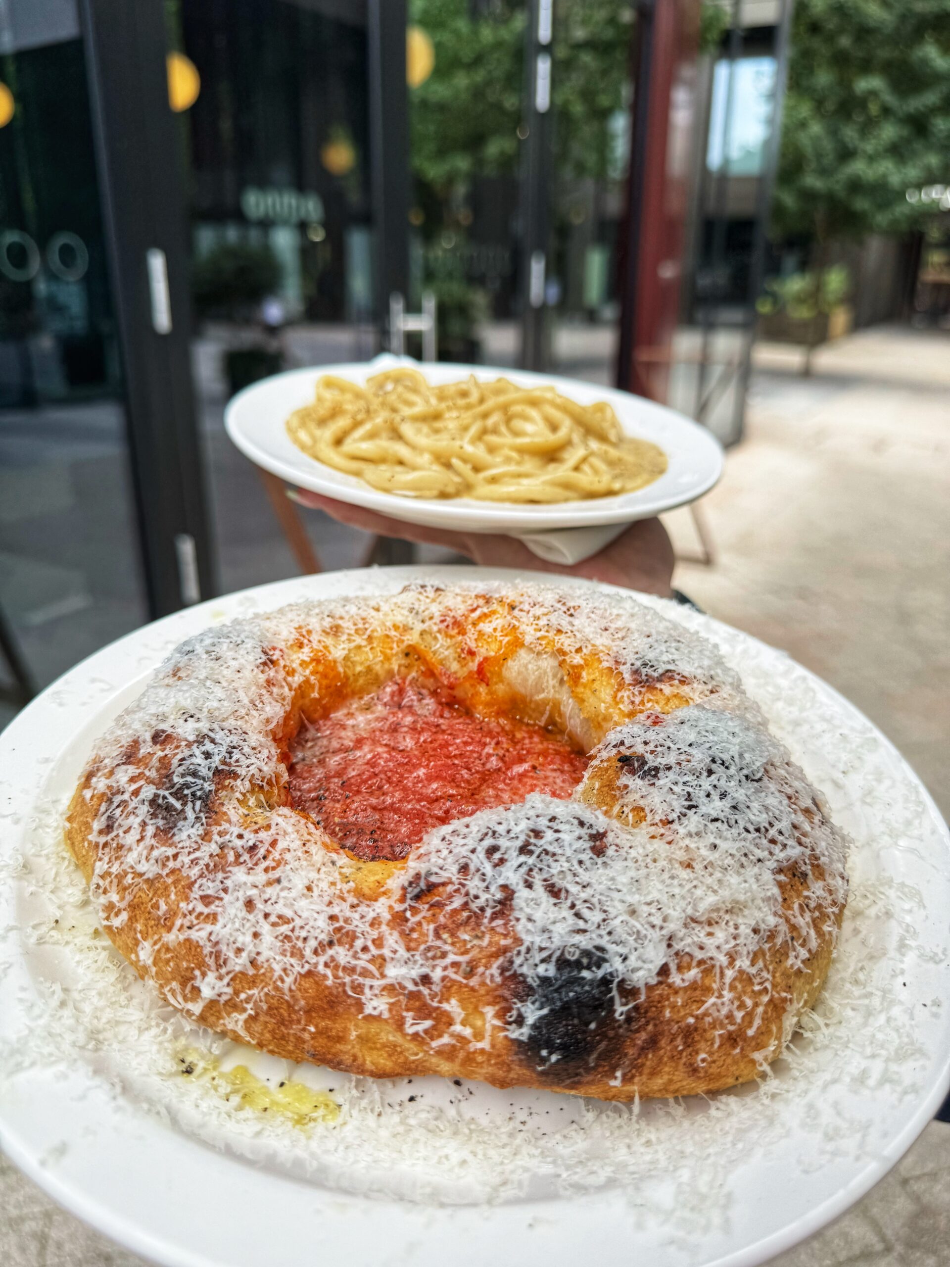 Pasta and pizzetta dishes at Onda in Manchester