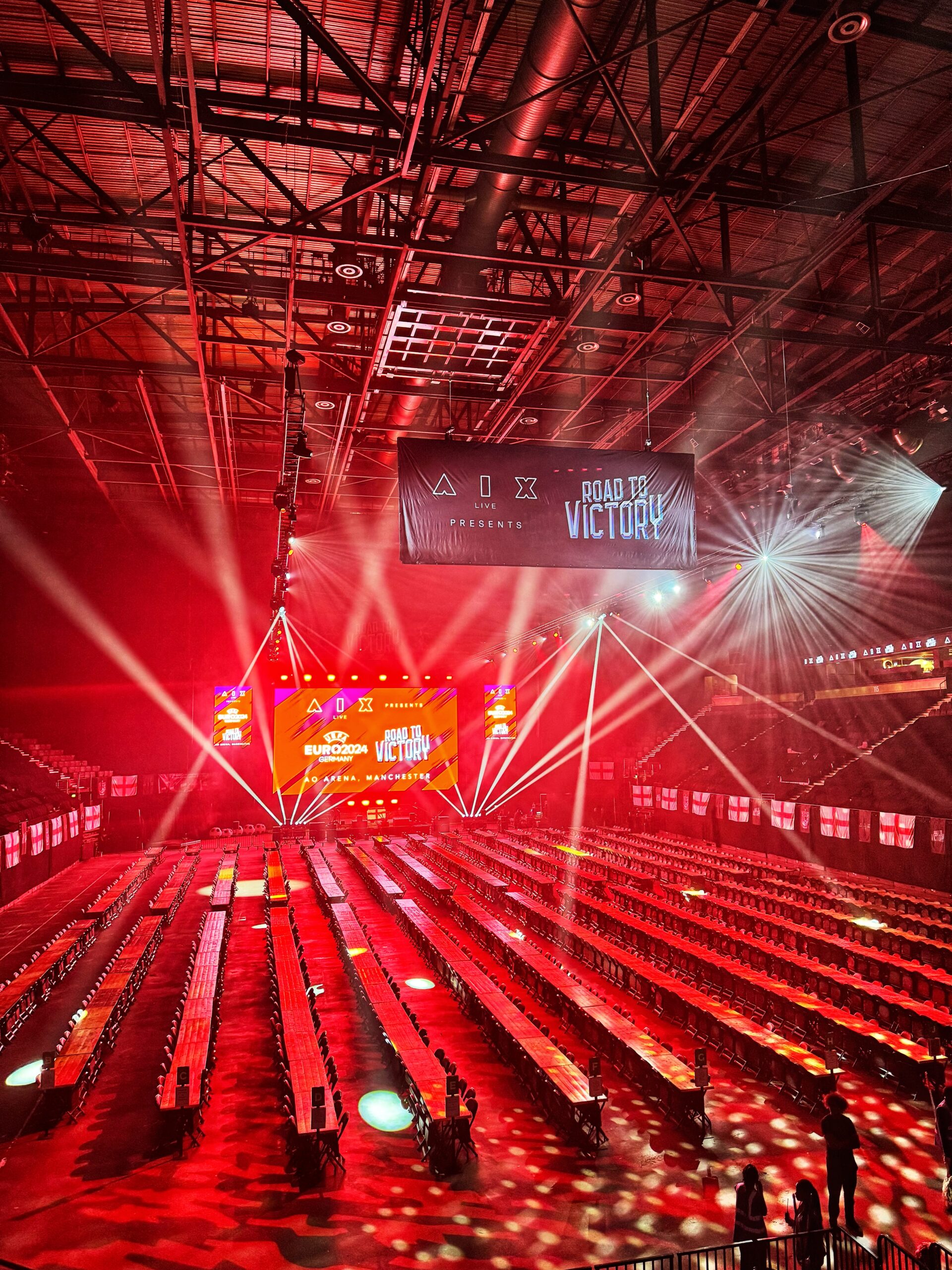 The AO Arena and Road to Victory have created a huge fanzone in Manchester. Credit: The Manc Group