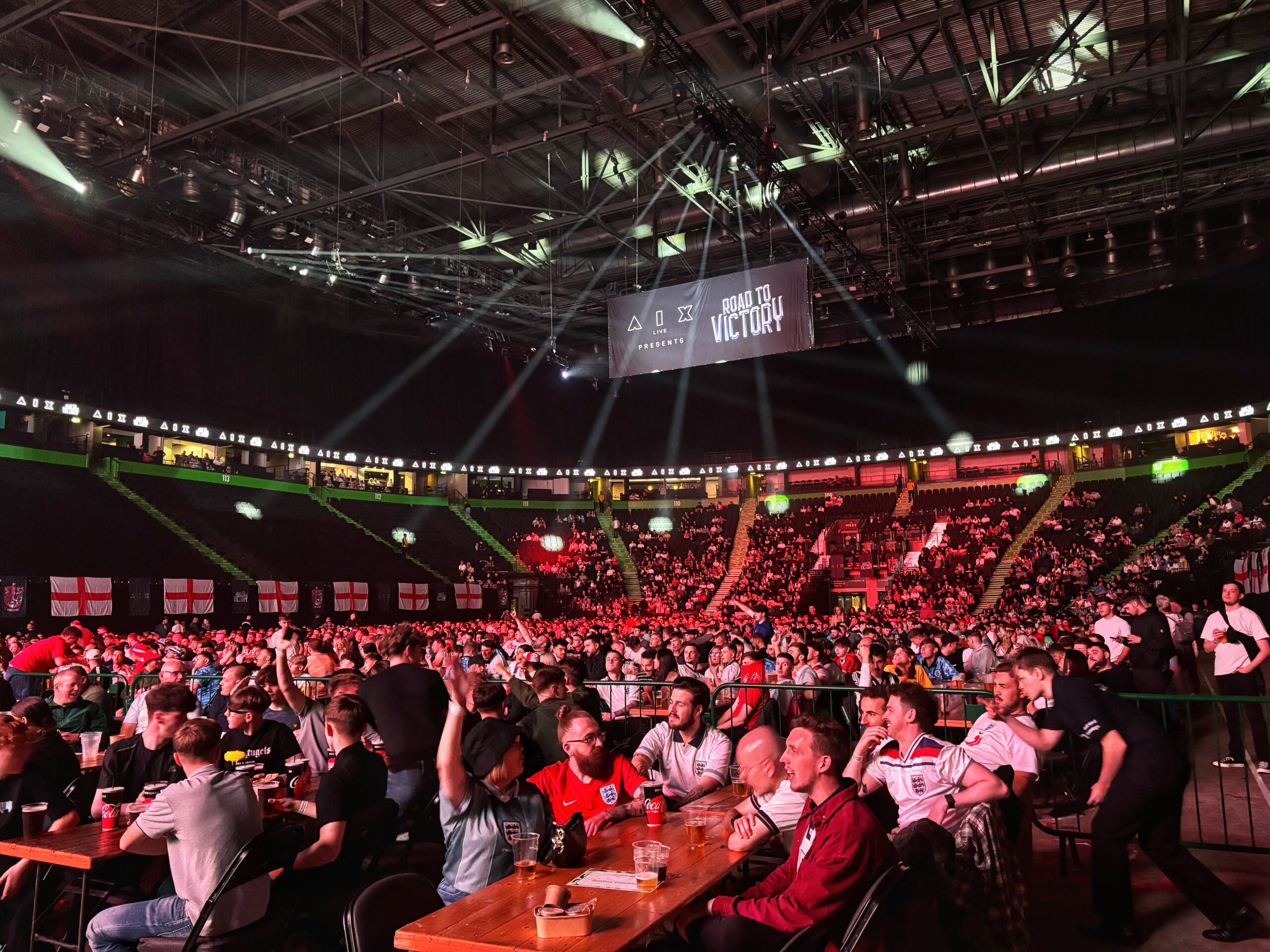 The AO Arena and Road to Victory have created a huge fanzone in Manchester. Credit: The Manc Group