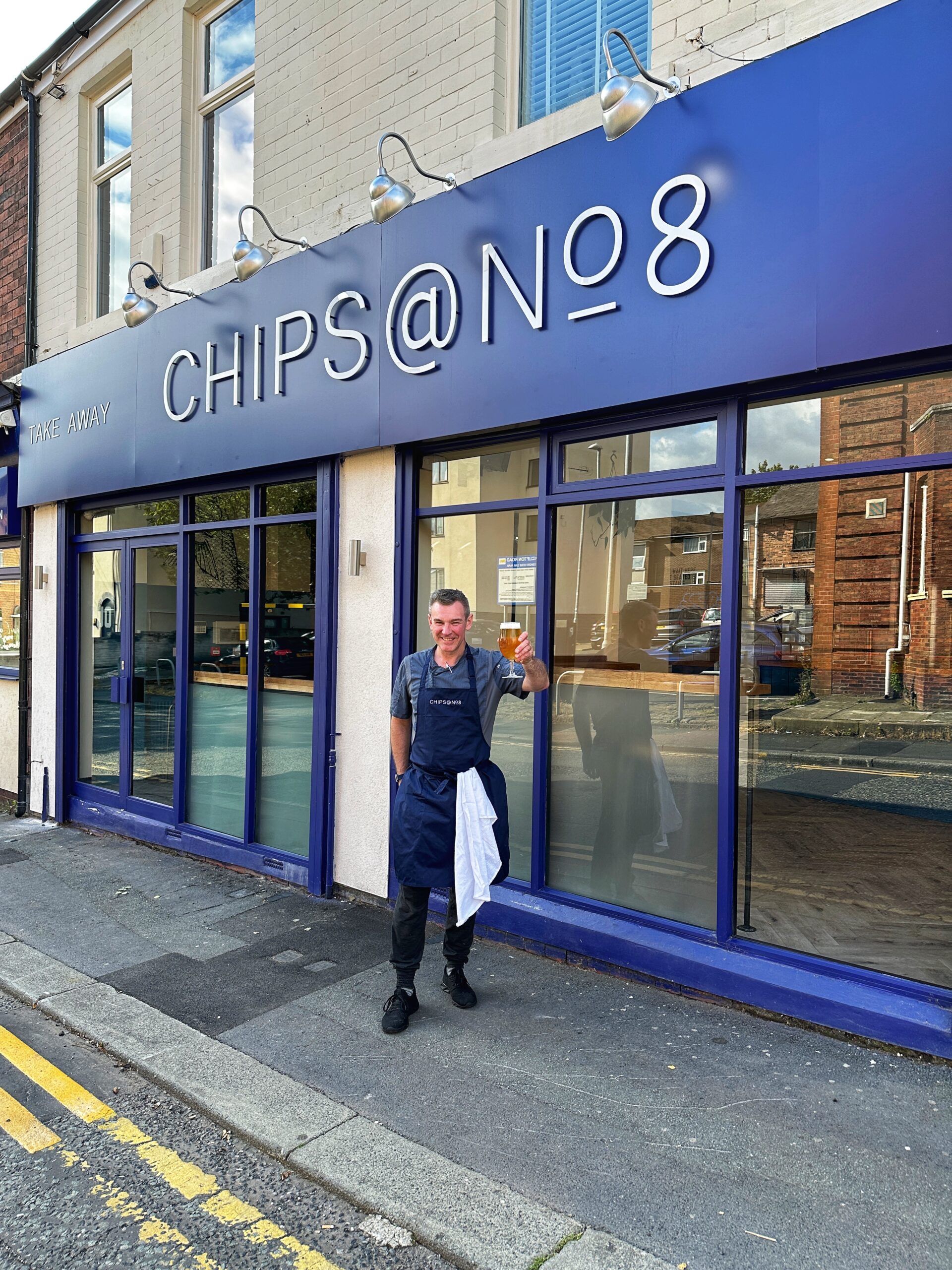 Owner Dan Edwards outside the new Chips @ No.8
