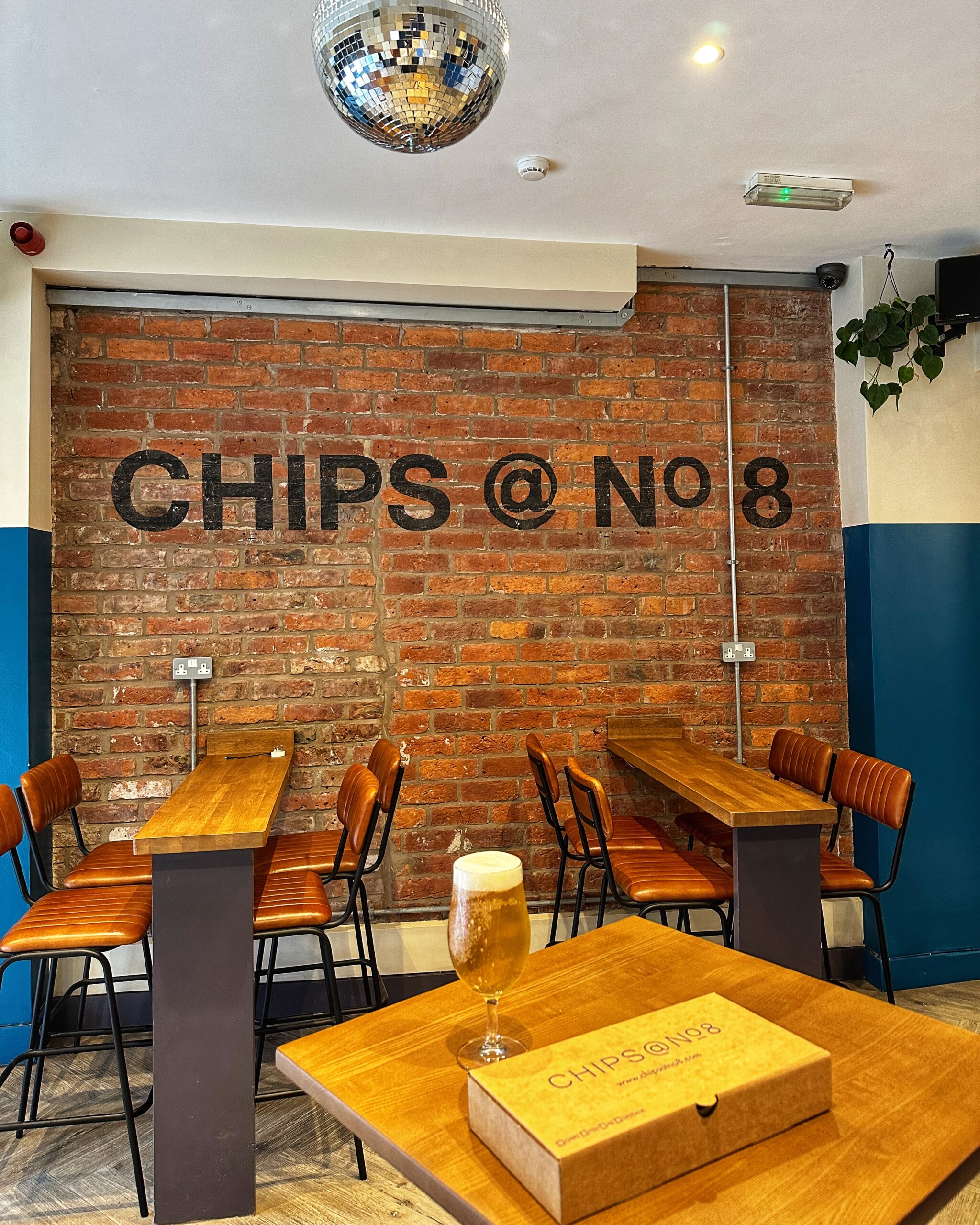 Chips @ No.8 has a new bar space inside where you can eat-in with your chippy