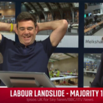 Andy Burnham reacting to Labour landslide