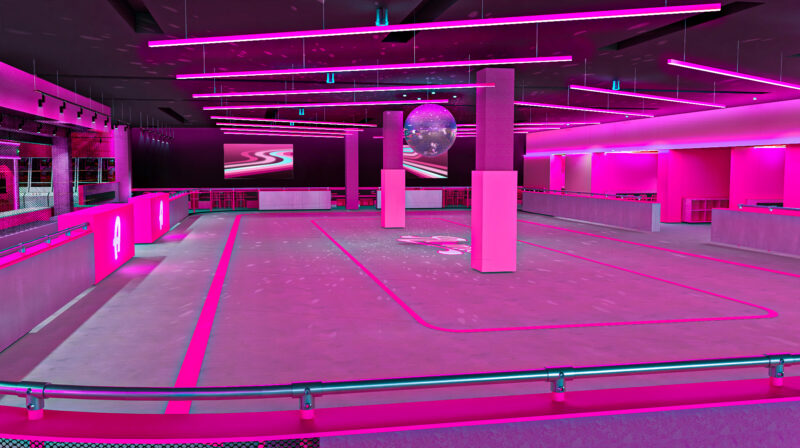 Archie's Atomic will be a new roller rink, diner and burger bar in Manchester. Credit: Supplied