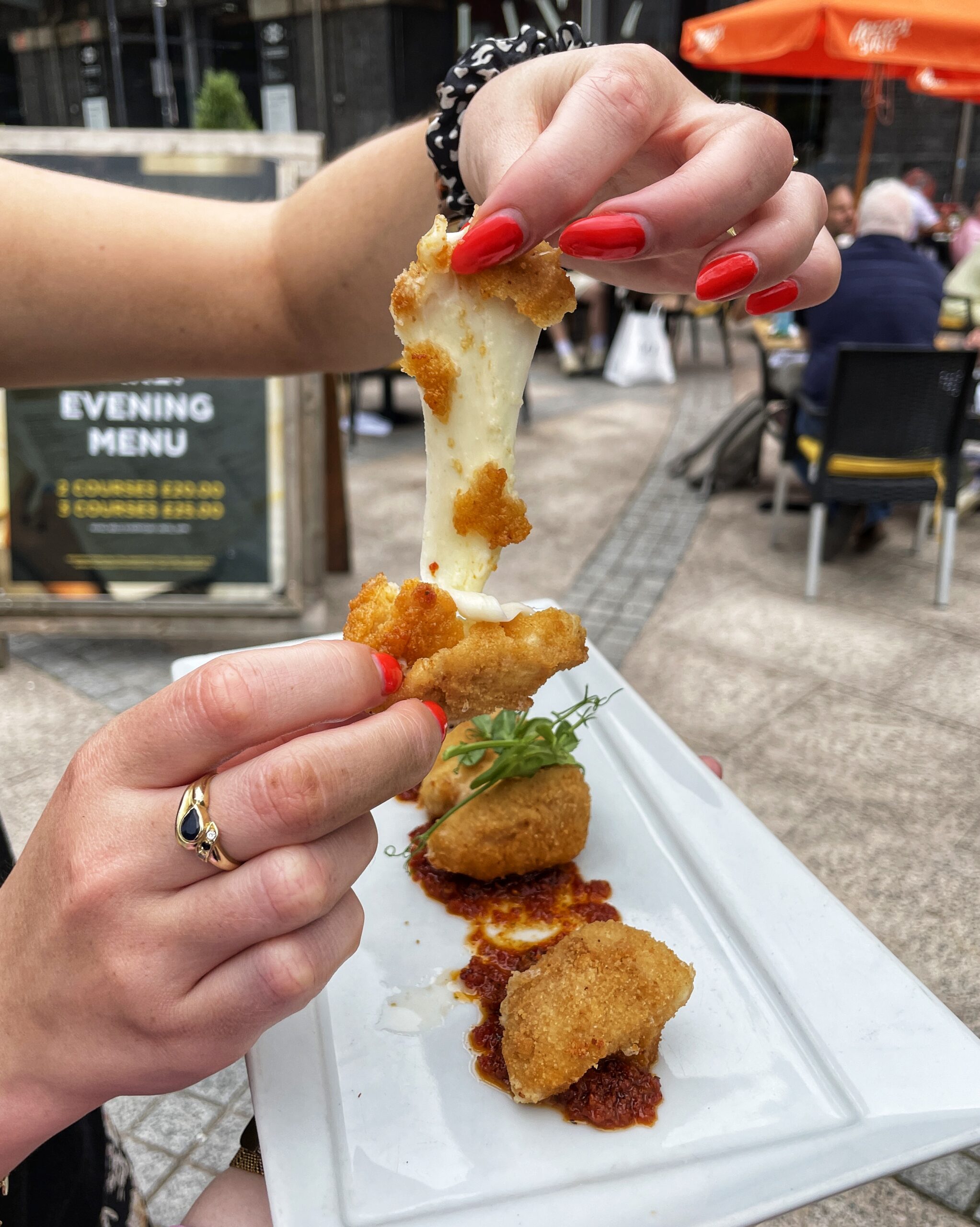 Mozzarella fritti are included in the bottomless brunch towers