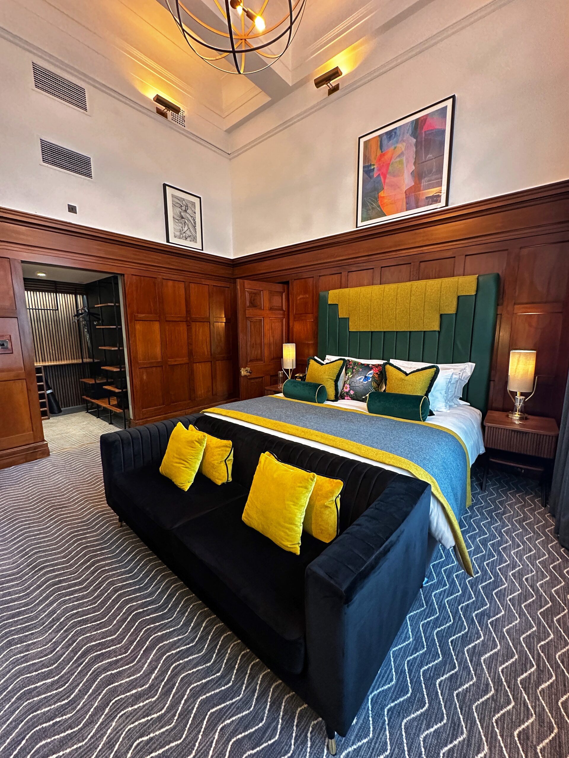 One of THREE bedrooms inside Suite No.51 at Kimpton Clocktower Hotel