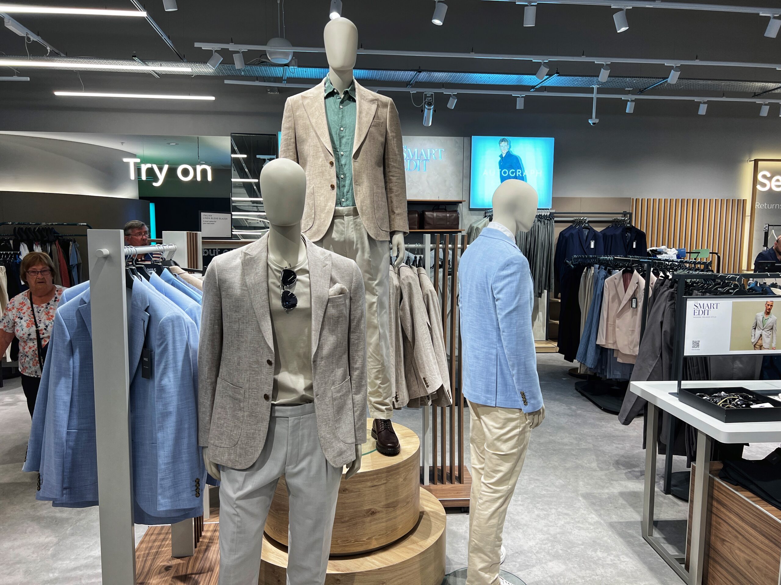 The suit section at the stunning new M&S Trafford Centre store. Credit: The Manc Group