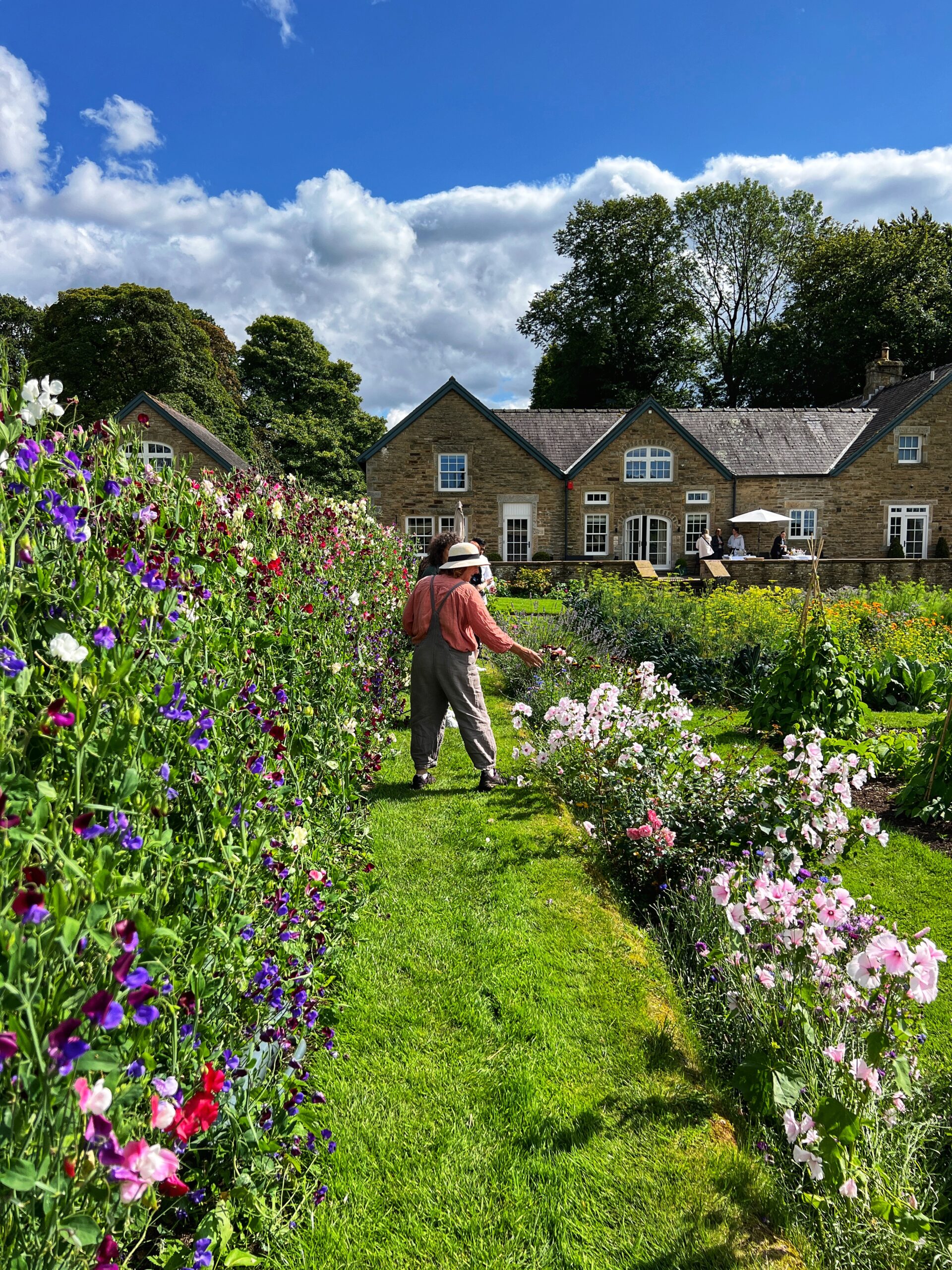 Farlam Hall’s kitchen garden, featuring Penny the gardener. Credit: The Manc Group