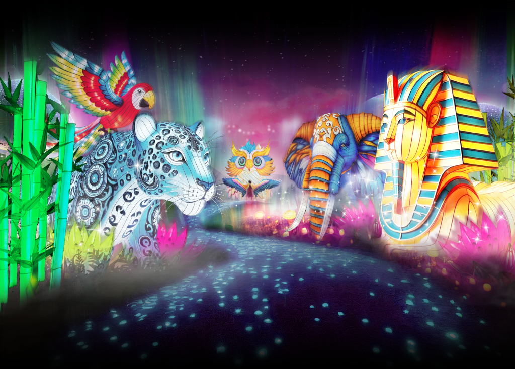 This year's lantern trail at Gulliver's World Land of Lights will have a WonderWild theme. Credit: Supplied