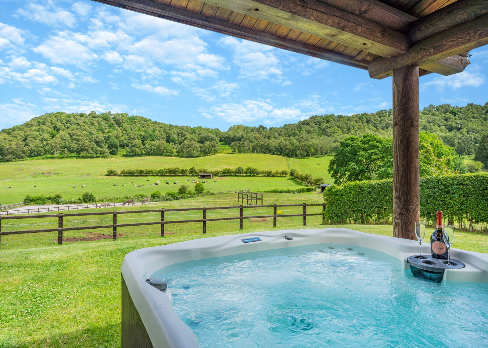 Kitty's View Country Lodges are perfect hot tub holidays for animal lovers