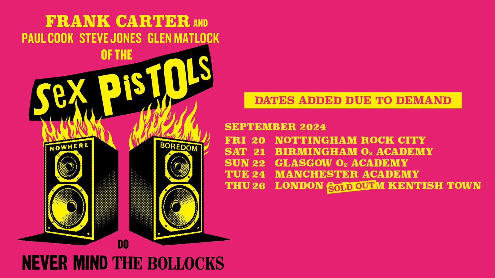 sex pistols uk tour dates with frank carter