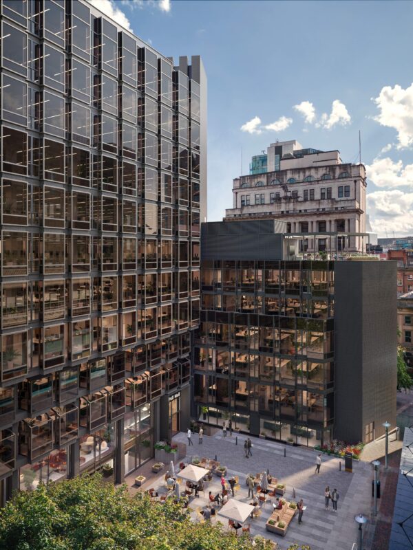 CGIs show how Pall Mall will look when the work is complete. Credit: Bruntwood SciTech