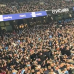 FC Twente fans full empty Man City seats