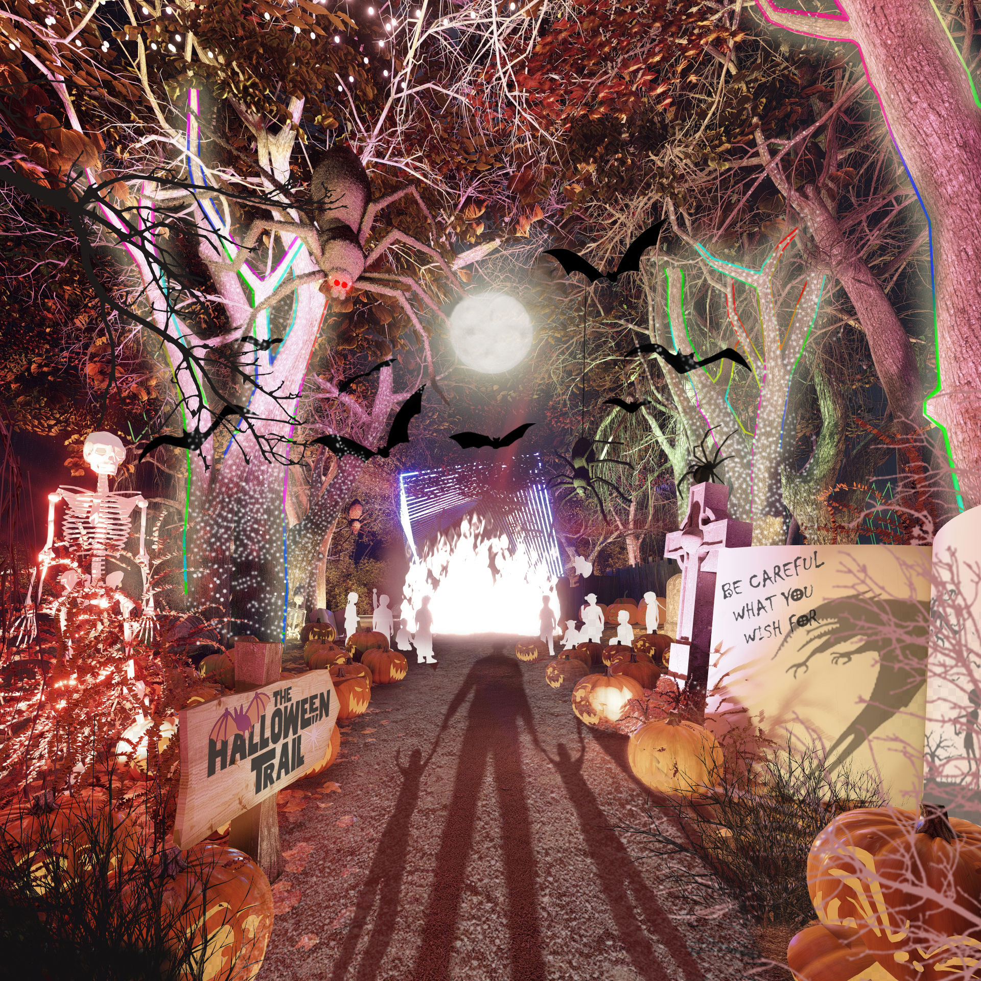 A new Halloween trail is taking over the hidden woods at the Trafford Centre. Credit: Supplied