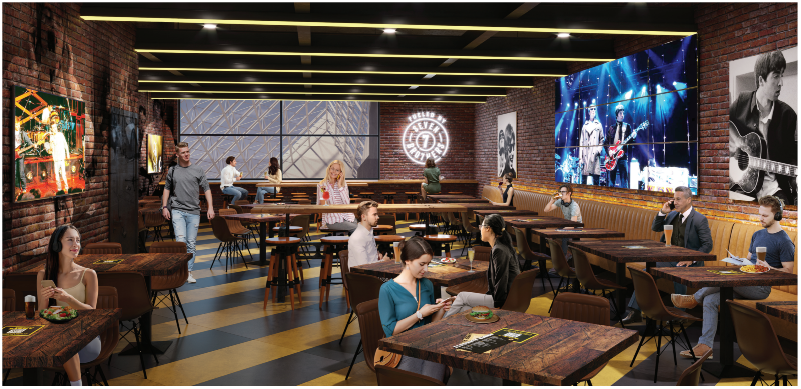 A planned extension to the Amber Alehouse by Seven Bro7hers at Manchester Airport. Credit: MAG