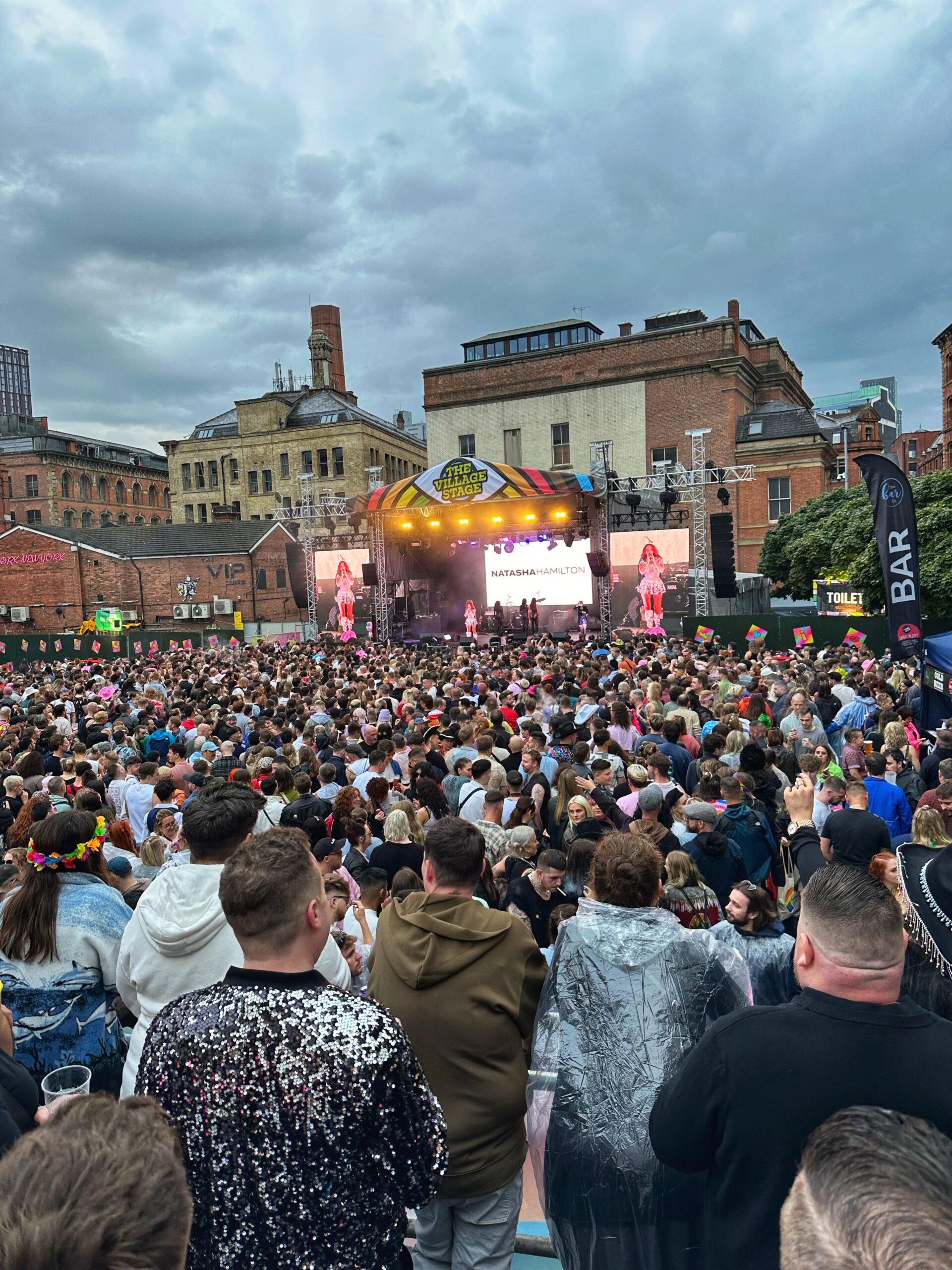 The huge main stage at Manchester Pride Festival as 2025 tickets go on sale. Credit: The Manc Group