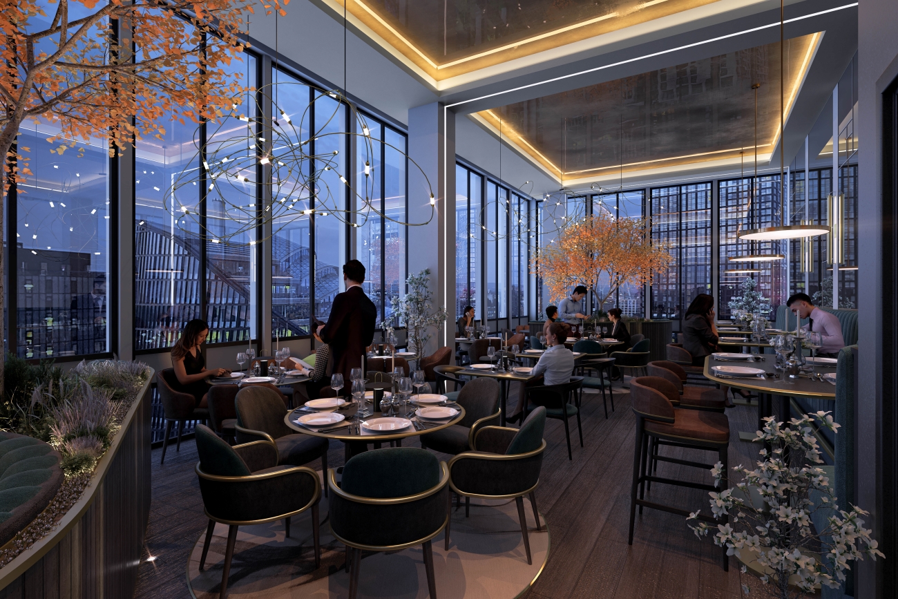 Plans for the new hotel include a sky-high restaurant space. Credit: NOMA