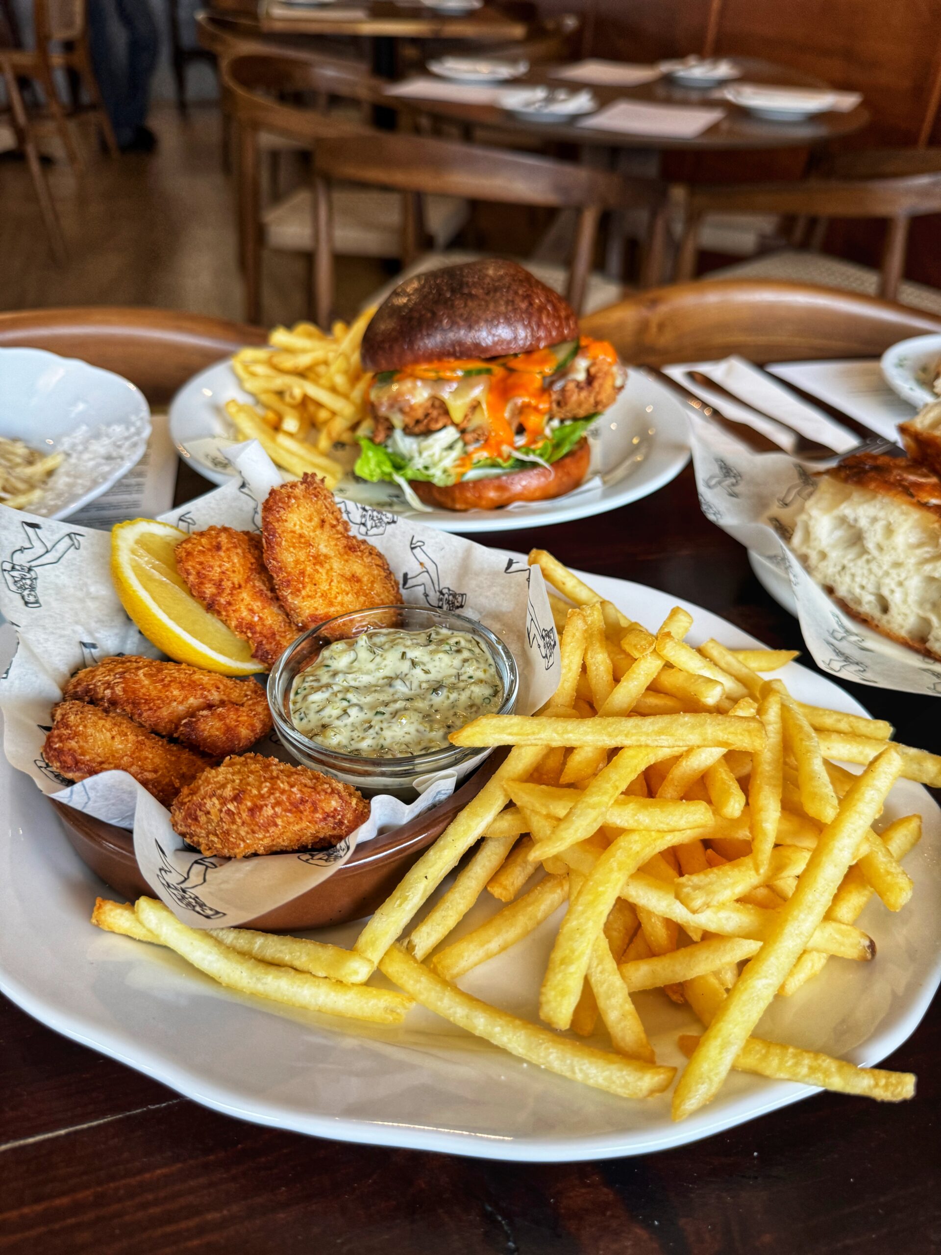 Cod bites and a chicken bun. Credit: The Manc Group