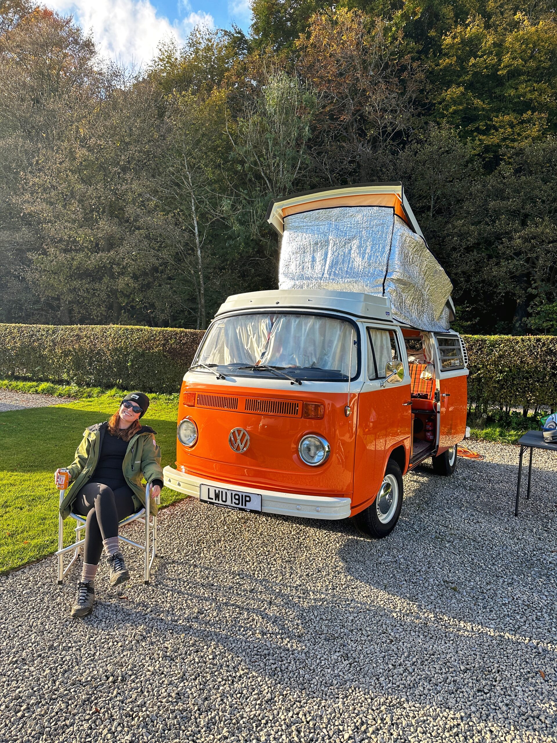 Camper van Edith comes with outdoor furniture in your rental. Credit: The Manc Group