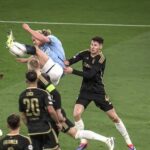 Erling Haaland aerial backheel Champions League Man City