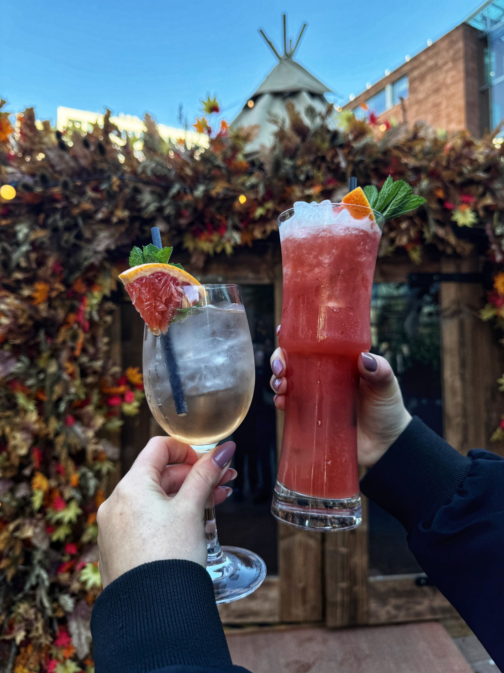 You can sip cocktails in The Oast House winter teepee. Credit: The Manc Group